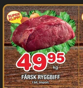 Nya Pulsen Färsk ryggbiff erbjuda