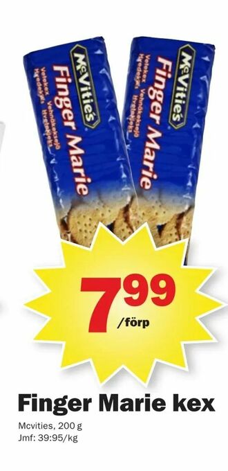 Pekås Finger Marie kex erbjuda