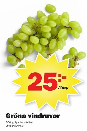 Pekås Gröna vindruvor erbjuda