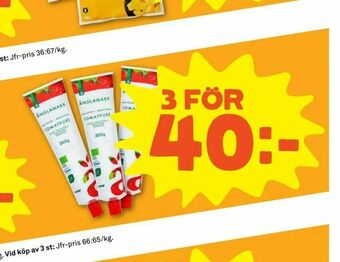 Stora Coop Ekologisk tomatpuré erbjuda