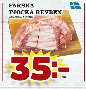 Supergrossen Färska tjocka revben erbjuda