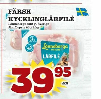 Färsk kycklinglårfilé