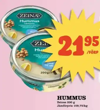 Supergrossen Hummus erbjuda