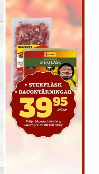 Supergrossen Stekfläsk • bacontärningar erbjuda