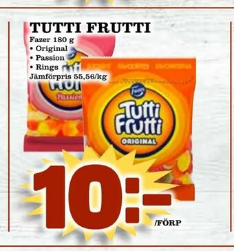 Supergrossen Tutti frutti erbjuda