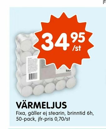 Tempo Värmeljus erbjuda