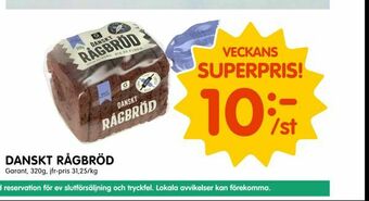Tempo Danskt rågbröd erbjuda