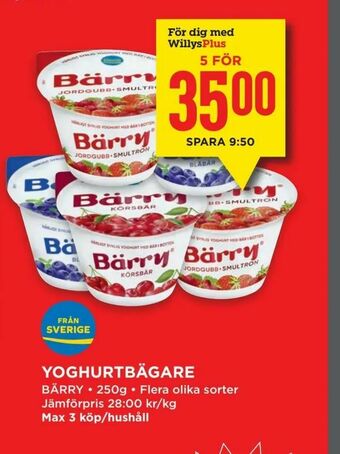 Willys Yoghurtbägare erbjuda