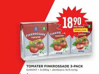 Willys Tomater finkrossade 3-pack erbjuda