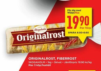 Willys Originalrost, fiberrost erbjuda