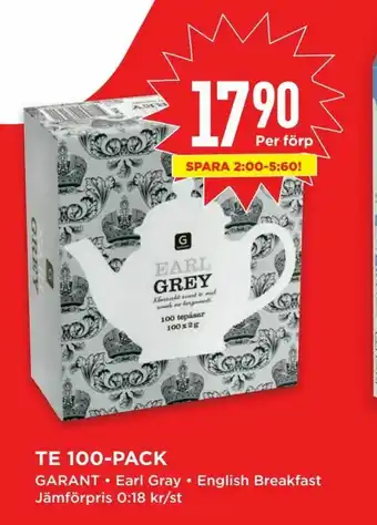 Willys Te 100-pack erbjuda