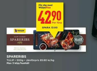 Willys Spareribs erbjuda