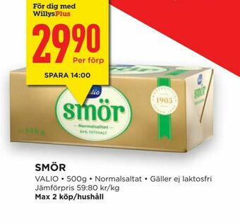 Willys Hemma Smör erbjuda