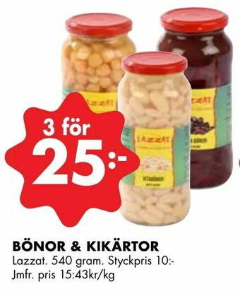 ÖoB Bönor & kikärtor erbjuda