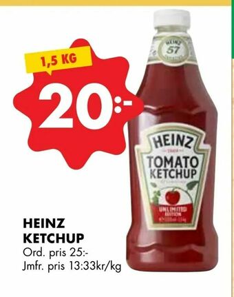 ÖoB Heinz ketchup erbjuda