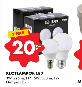 ÖoB Klotlampor led erbjuda