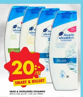 ÖoB Head & shoulders schampo erbjuda