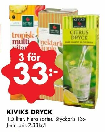 ÖoB Kiviks dryck erbjuda
