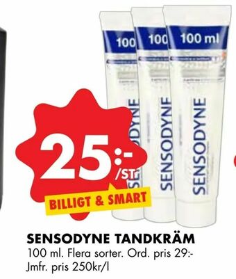 ÖoB Sensodyne tandkräm erbjuda