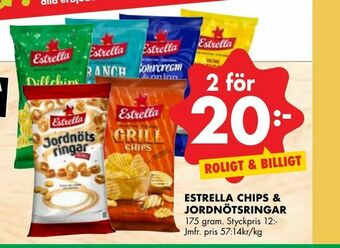 ÖoB Estrella chips & jordnötsringar erbjuda