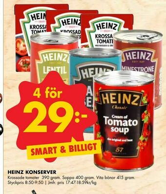 ÖoB Heinz konserver erbjuda