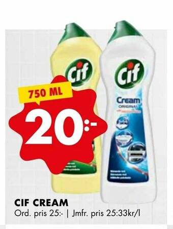 ÖoB Cif cream erbjuda