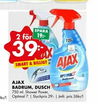 ÖoB Ajax badrum, dusch erbjuda