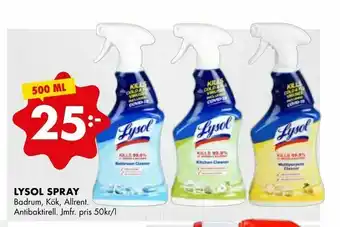 ÖoB Lysol spray erbjuda