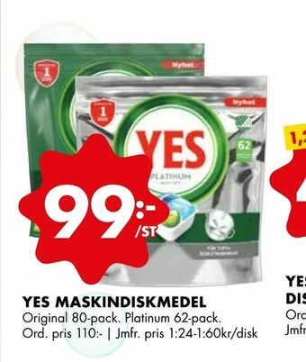 ÖoB Yes maskindiskmedel erbjuda