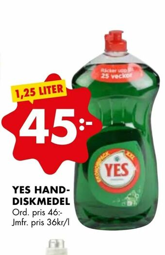 ÖoB Yes handdiskmedel erbjuda