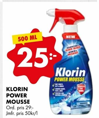 ÖoB Klorin power mousse erbjuda