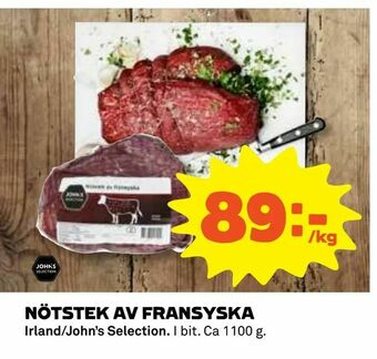 Coop Nötstek av fransyska erbjuda