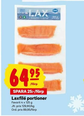 City Gross Laxfilé portioner erbjuda