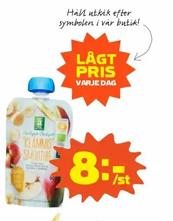 Coop Klämmis Äpple, banan & mango erbjuda