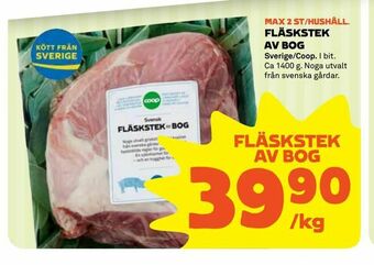 Coop Fläskstek av bog erbjuda