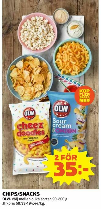Coop Konsum Chips/snacks erbjuda