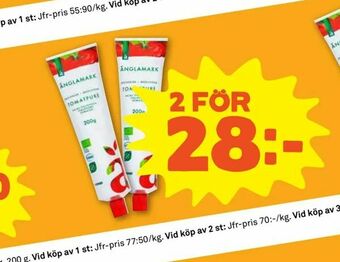 Stora Coop Ekologisk tomatpuré erbjuda