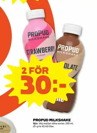 Stora Coop Propud milkshake erbjuda