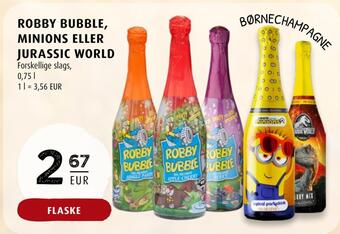 Robby bubble, minions eller jurassic world