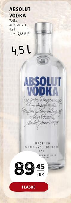Scandinavian Park Absolut vodka erbjuda