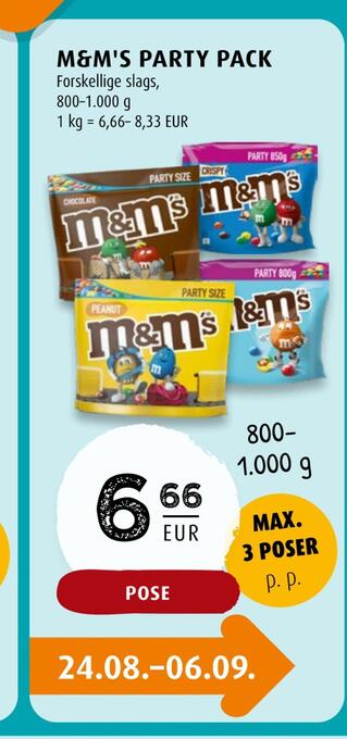 Scandinavian Park M&m's party pack erbjuda