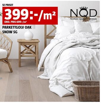 Bauhaus PARKETTGOLV OAK SNOW 5G erbjuda