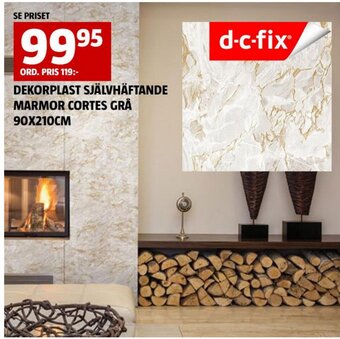 DEKORPLAST SJÄLVHÄFTANDE MARMOR CORTES GRÅ 90X210CM