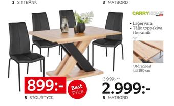 XXXLutz Stol/styck erbjuda