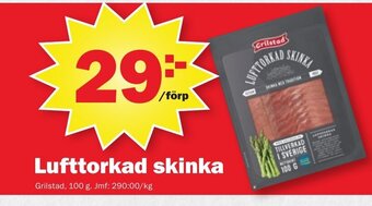 Pekås Lufttorkad skinka Grilstad, 100 g. erbjuda