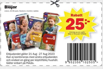 Blöjor Libero, 26-66-pack, Newborn, Comfort, Up&Go