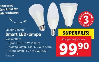 Lidl Smart led-lampa erbjuda