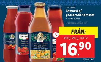 Lidl Tomatsås/ passerade tomater erbjuda