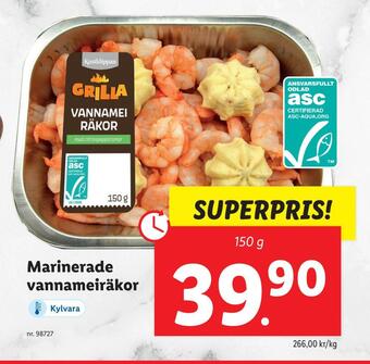 Lidl Marinerade vannameiräkor erbjuda