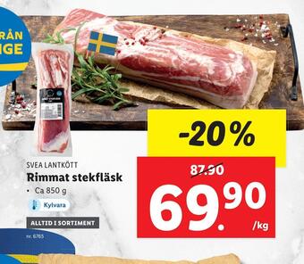 Lidl Rimmat stekfläsk erbjuda